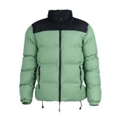 Kurtka zimowa męska Bergson2 SNOWY WOLF. Zielone kurtki męskie Bergson, na zimę, l, bez wzorów, z puchu, sportowe, bez kaptura. Za 359.99 zł.