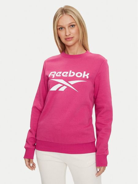 Reebok Bluza Identity Big Logo Fleece Crew 100075949 Różowy Regular Fit. Czerwone bluzy damskie Reebok, m, bez wzorów, z syntetyku, bez ramiączek, bez kaptura. Za 189.99 zł.