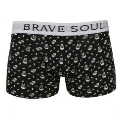Męskie Bokserki Brave Soul, Hipsterski Wzór, Brodacz, Wąsy, Obcisłe. Bokserki męskie Brave Soul, bez wzorów, z bawełny. Za 23.00 zł.