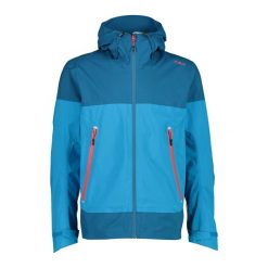 Bardzo lekka kurtka z kapturem typu shell CMP. Niebieskie kurtki męskie CMP, xl, bez wzorów, z materiału, z kapturem. Za 571.00 zł.