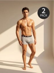 Bokserki z domieszką wiskozy Ellesse 2 pack - czarny. Czarne bokserki męskie Sinsay, bez wzorów, z wiskozy. Za 39.99 zł.