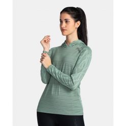 Damska bluza fitness Kilpi AILEEN-W. Zielone bluzy damskie Kilpi, xs, bez wzorów, bez ramiączek, bez kaptura. Za 189.67 zł.