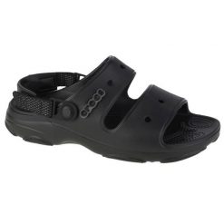 Sandały Crocs Classic All-Terrain Sandal M 207711-001 czarne. Czarne sandały męskie na lato, bez wzorów, z gumy, bez zapięcia. W wyprzedaży za 273.73 zł.