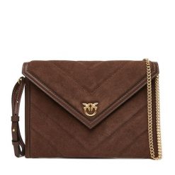 Torebka PINKO. Brązowe torebki wizytowe damskie Pinko, bez wzorów, bez dodatków. Za 879.99 zł.