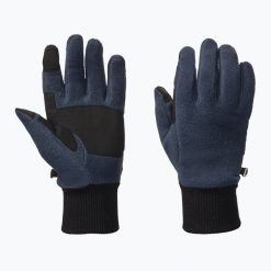 Rękawiczki trekkingowe Jack Wolfskin Vertigo. Niebieskie rękawiczki męskie Jack Wolfskin, bez wzorów. Za 129.99 zł.