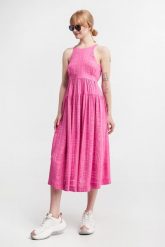 Sukienka EMPORIO ARMANI. Sukienki damskie Emporio Armani, bez wzorów, bez kołnierzyka, bez ramiączek. W wyprzedaży za 1,136.22 zł.