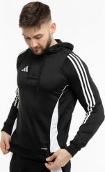Adidas Bluza męska adidas Tiro 24 Training Hooded czarna IJ9957 2XL. Czarne bluzy męskie Adidas, m, bez wzorów, bez kaptura. Za 170.83 zł.
