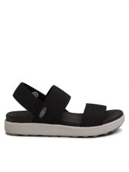 Keen Sandały Elle Backstrap 1022620 Czarny. Czarne sandały damskie Keen, bez wzorów, z materiału, bez obcasa, na płaskiej podeszwie, bez zapięcia. Za 239.99 zł.