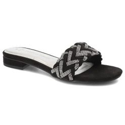 Czarne Klapki Marco Tozzi Eleganckie Obuwie Damskie. Czarne klapki damskie Marco Tozzi, na lato, bez wzorów, eleganckie, bez obcasa, na obcasie, bez zapięcia. Za 219.00 zł.