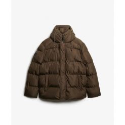 Kurtka puchowa Superdry 5 Baffle Sports. Brązowe kurtki męskie Superdry, na zimę, m, bez wzorów, z puchu, eleganckie, bez kaptura. Za 642.65 zł.