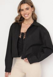 Czarna Bawełniana Koszula i Top na Ramiączkach Ozdobiona Koronką Odarriva. Czarne koszule damskie Born2be, z aplikacjami, z bawełny, eleganckie, bez kołnierzyka, bez ramiączek. Za 129.99 zł.