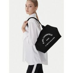 Torebka KARL LAGERFELD. Czarne shopperki damskie KARL LAGERFELD, bez wzorów, bez dodatków. Za 549.99 zł.