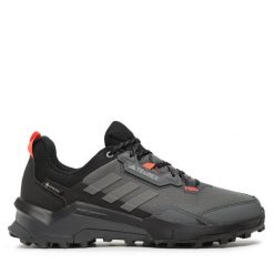 Trekkingi adidas. Szare buty zimowe męskie Adidas, bez wzorów, z gore-texu, bez obcasa, bez zapięcia. Za 379.99 zł.