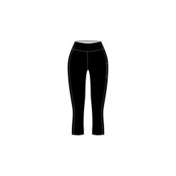 Legginsy fitness kardio 7/8 120 damskie. Czarne legginsy damskie DOMYOS, bez wzorów, z elastanu. Za 59.99 zł.