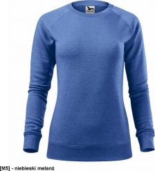 MALFINI Merger 416 - ADLER - Bluza damska, 280 g/m, 65% poliester, 35% bawełna - niebieski melanż 2XL. Niebieskie bluzy damskie MALFINI, m, bez wzorów, z bawełny, bez ramiączek, bez kaptura. Za 80.99 zł.