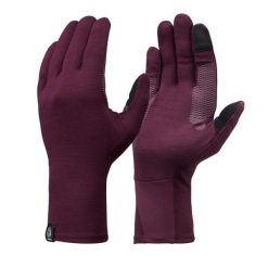 Rękawiczki wewnętrzne trekkingowe dla dorosłych Forclaz MT500 merino. Szare rękawiczki męskie FORCLAZ, bez wzorów, z elastanu. Za 64.99 zł.
