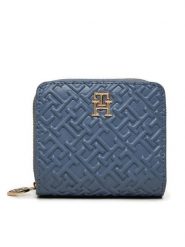 Tommy Hilfiger Portfel Distinct AW0AW16580 Niebieski. Niebieskie portfele damskie Tommy Hilfiger, ze skóry. Za 349.99 zł.