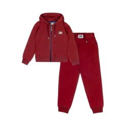 Bluza z bawełna z kaptur na czas wolny na co dzień. Czerwone bluzy damskie LEONE 1947 APPAREL, bez wzorów, z bawełny, sportowe, bez ramiączek, bez kaptura. W wyprzedaży za 109.46 zł.