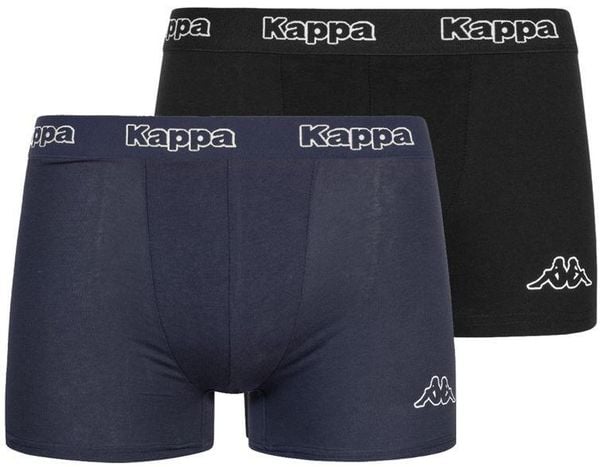 Kappa bokserki męskie 2-pack, bawełna/elastan S. Czarne bokserki męskie Kappa, bez wzorów, z bawełny. Za 54.59 zł.