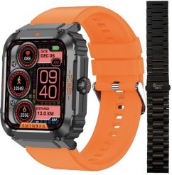 Smartwatch Hagen HB21.14.538.534-SET Pomarańczowy (3602-1-312-545072). Brązowe zegarki smartwatch Hagen, bez wzorów. Za 276.00 zł.