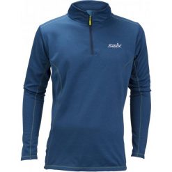 Swix bluza męska Cross niebieski L. Niebieskie bluzy męskie Swix, l, bez wzorów, sportowe, bez ramiączek, bez kaptura. W wyprzedaży za 189.00 zł.