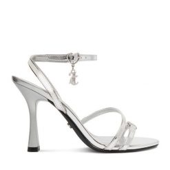 Sandały Juicy Couture. Szare sandały damskie Juicy Couture, bez wzorów, bez obcasa, na szpilce, bez zapięcia. Za 249.99 zł.