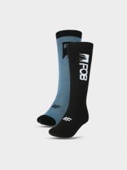 4F Skarpety snowboardowe męskie - multikolor 39-42. Brązowe skarpety męskie 4F, bez wzorów, z elastanu. Za 129.99 zł.