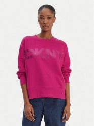 DKNY Sport Bluza DP6T1561 Różowy Oversize. Czerwone bluzy damskie DKNY Sport, m, bez wzorów, z bawełny, sportowe, bez ramiączek, bez kaptura. Za 309.99 zł.