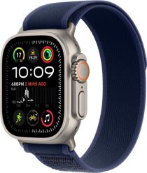 Smartwatch Apple Watch Ultra 2 GPS + Cellular 49mm Titanium Case Trail Loop S/M Niebieski (MX4J3WB/A). Niebieskie zegarki smartwatch Apple, bez wzorów. Za 4,040.99 zł.