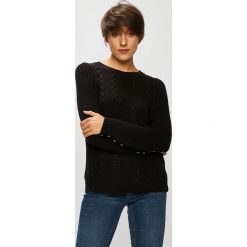 Vero Moda - Sweter Signe. Czarne swetry nierozpinane damskie Vero Moda, m, bez wzorów, z bawełny, bez kołnierzyka, bez ramiączek. W wyprzedaży za 79.90 zł.