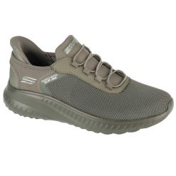 Buty sportowe Sneakersy męskie, Slip-Ins: Bobs Squad Chaos - Tough Walk. Zielone buty sportowe męskie Skechers, bez wzorów, bez zapięcia. Za 299.99 zł.