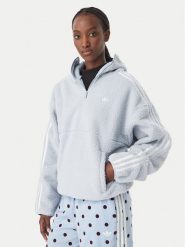 Adidas Bluza Adiluna Season 2 X Jennie Fleece Hoodie Jacket LD8925 Niebieski jasny Regular Fit. Niebieskie bluzy damskie Adidas, l, bez wzorów, bez ramiączek, bez kaptura. Za 439.99 zł.