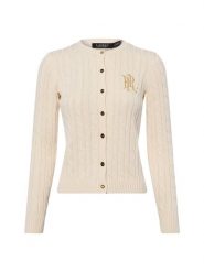 Lauren Ralph Lauren Kardigan Kobiety Bawełna beżowy, XL. Brązowe kardigany damskie Lauren Ralph Lauren, xl, bez wzorów, z bawełny, eleganckie, bez kołnierzyka. Za 999.95 zł.