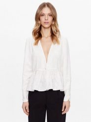 Bruuns Bazaar Bluzka Cuckoo Ingrid BBW3329 Biały Regular Fit. Białe bluzki damskie Bruuns Bazaar, bez wzorów, z wiskozy, bez kołnierzyka, bez ramiączek. Za 639.99 zł.