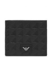 Emporio Armani Portfel EM001741 AF14774 Czarny. Czarne portfele męskie Emporio Armani, bez wzorów, ze skóry. Za 754.99 zł.