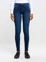 Jeansy damskie super skinny niebieskie Destiny 358. Niebieskie jeansy damskie BIG STAR, bez wzorów, z jeansu, klasyczne, z podwyższonym stanem. W wyprzedaży za 229.99 zł.