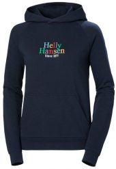 Bluza sportowa damska Helly Hansen Core Graphic. Niebieskie bluzy damskie Helly Hansen, s, bez wzorów, z materiału, biznesowe, bez ramiączek, z kapturem. Za 498.00 zł.