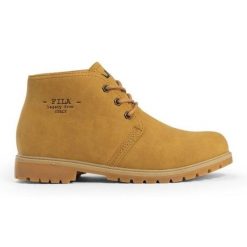 Buty Fila Cesane Mid FFM0355.70010 żółte. Żółte botki męskie bez wzorów, z materiału, bez obcasa, bez zapięcia. Za 480.34 zł.