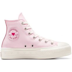 Buty sportowe Converse Chuck Taylor As Lift. Czerwone obuwie sportowe damskie Converse, bez wzorów, bez zapięcia. Za 400.50 zł.