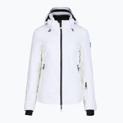 Kurtka narciarska damska EA7 Emporio Armani Ski Cortina Toray Fashion. Białe kurtki sportowe damskie EA7 Emporio Armani, na zimę, l, bez wzorów, z materiału, bez ramiączek, bez kaptura, narciarskie, Dermizax. Za 1,989.00 zł.
