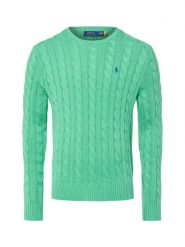 Polo Ralph Lauren Męski sweter z dzianiny Mężczyźni Bawełna zielony jednolity, XXL. Zielone swetry męskie Polo Ralph Lauren, m, bez wzorów, z bawełny, klasyczne, bez kołnierzyka, bez ramiączek. Za 839.95 zł.
