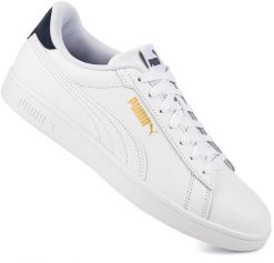 Męskie buty sneakersy trampki niskie PUMA SMASH 3.0 L 390987-13. Białe trampki męskie Puma, z aplikacjami, z gumy, biznesowe, bez zapięcia. Za 155.00 zł.