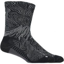 Skarpetki sportowe dla dorosłych Fujitail Graphic Crew Sock. Czarne skarpetki damskie Asics, bez wzorów, z materiału. Za 89.99 zł.