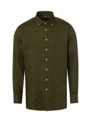 Nils Sundström koszula lniana Mężczyźni Modern Fit len (100%) zielony, L. Zielone koszule męskie Nils Sundström, l, bez wzorów, ze lnu, bez kołnierzyka, bez ramiączek. Za 229.95 zł.