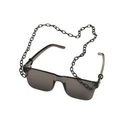 Prostokątne Okulary Przeciwsłoneczne Unisex Adult 105 Z Łańcuszkiem. Czarne okulary przeciwsłoneczne damskie Urban Classics, prostokątne. Za 84.99 zł.