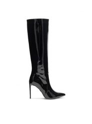 Nine West Kozaki LAMIAH ZL22045HCC Czarny. Czarne kozaki damskie Nine West, bez wzorów, ze skóry, bez obcasa, na szpilce, bez zapięcia. Za 329.99 zł.