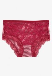 Bordowe Koronkowe Majtki Figi z Bawełny Kathrin. Czerwone majtki damskie Renee, z bawełny. Za 3.99 zł.