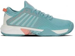 Tennis shoes for ladies K-SWISS HYPERCOURT SUPREME HB blue/pink EU38. Niebieskie obuwie sportowe damskie K-SWISS, bez wzorów, bez zapięcia. Za 465.99 zł.