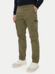 Aeronautica Militare Spodnie cargo 262PA1329UCT02443 Zielony Regular Fit. Zielone spodnie materiałowe męskie Aeronautica Militare, bez wzorów, z bawełny. Za 714.99 zł.