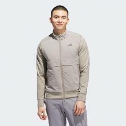 Kurtka Ultimate365 Tour Frostguard Full-Zip. Brązowe kurtki męskie Adidas, l, bez wzorów, sportowe, bez kaptura. Za 999.00 zł.